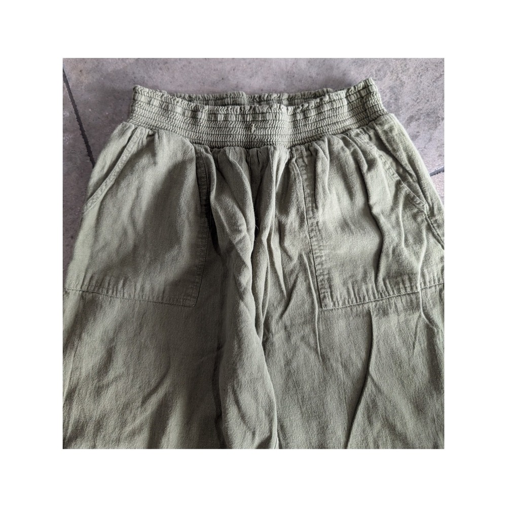 Aeropastle Women's Olive Green Jogger Pants Elastic‎ Waist Cropped Size XS - Picture 5 of 7